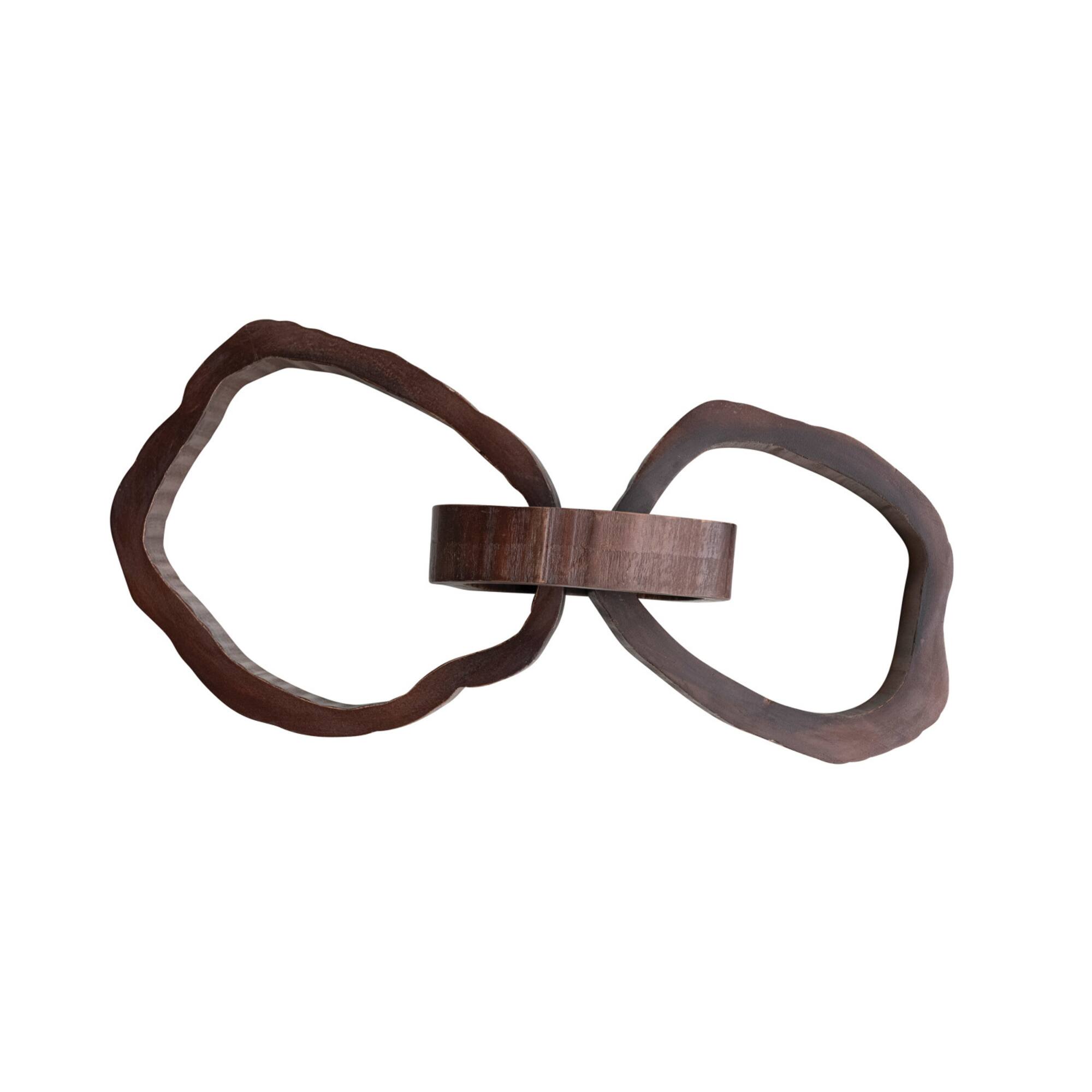 Hello Honey® 22" Walnut Finish Oversized Acacia Wood Chain Décor